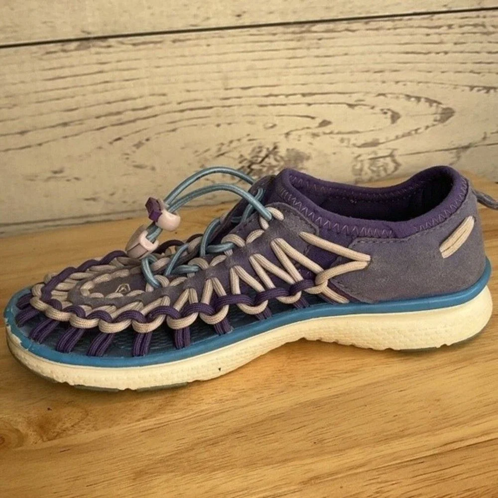 Keen Uneek O2 Bungee Strap Liberty Azure Purple Sandals Youth Girls 1 Thailand